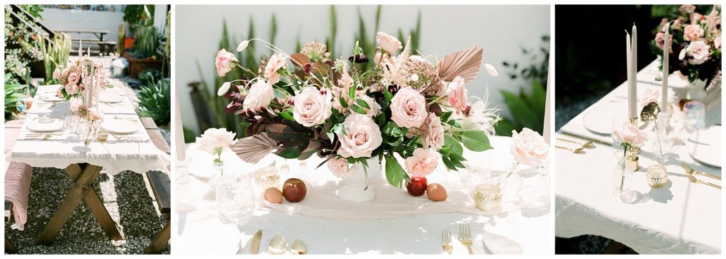 wedding floral table centerpiece
