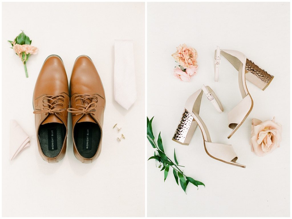 bride and groom wedding shoes